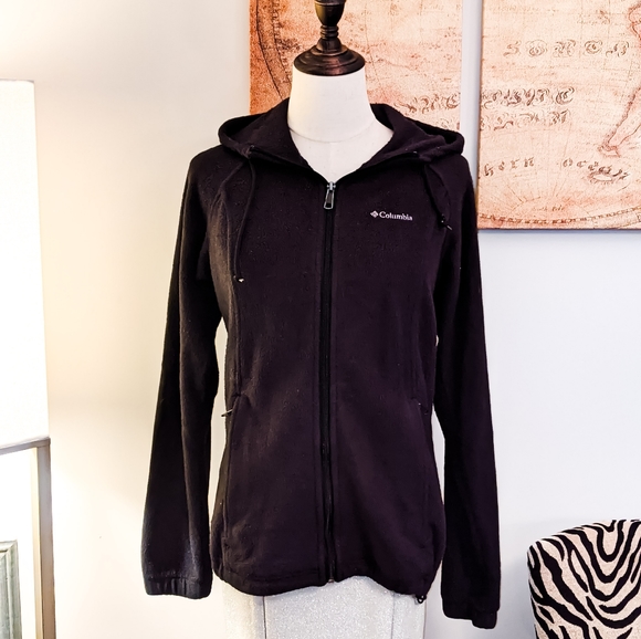 COLUMBIA Fleece Jacket in Black Dark Charcoal